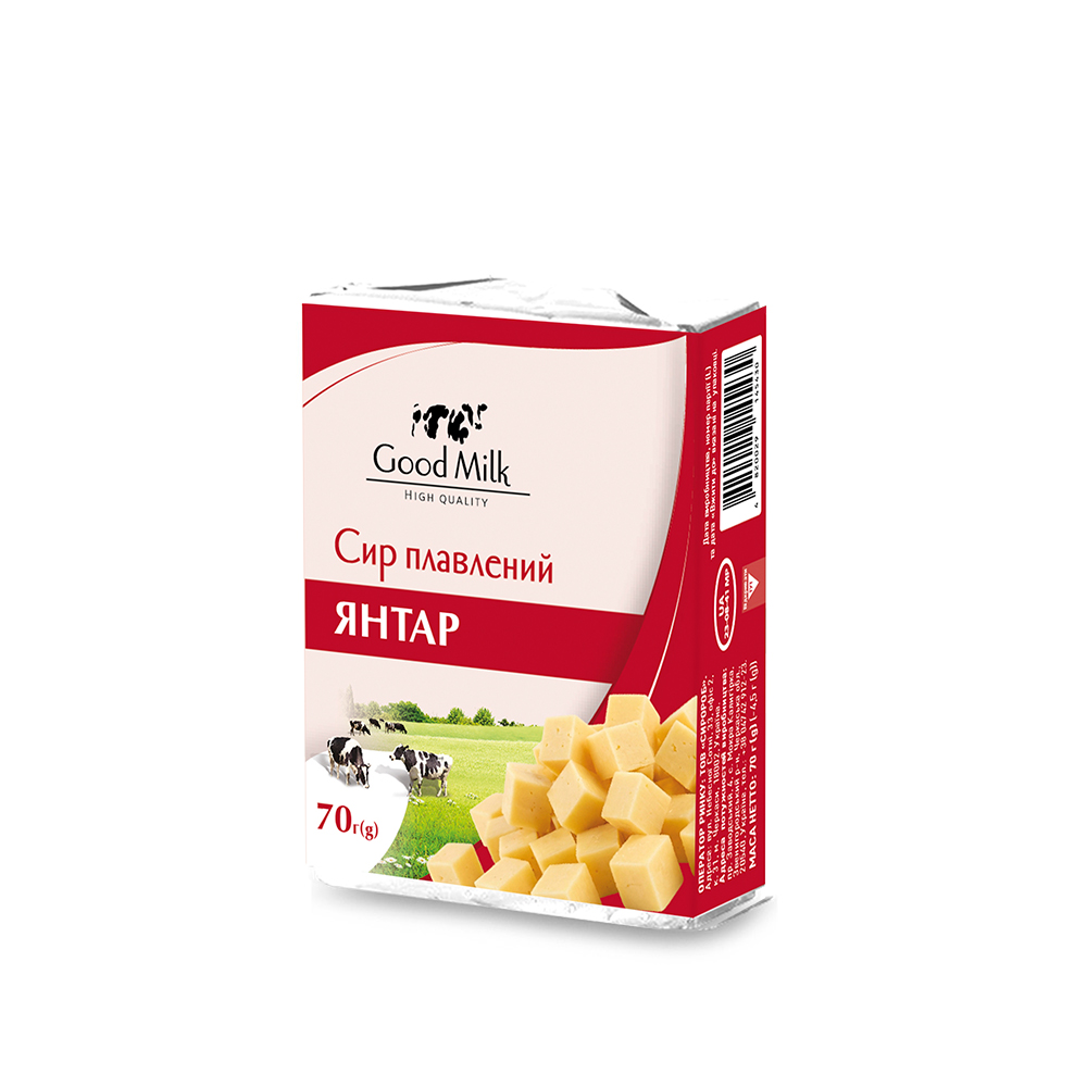 Сир плавлений “Янтар” 55%, ТМ “Good Milk”, 70 г